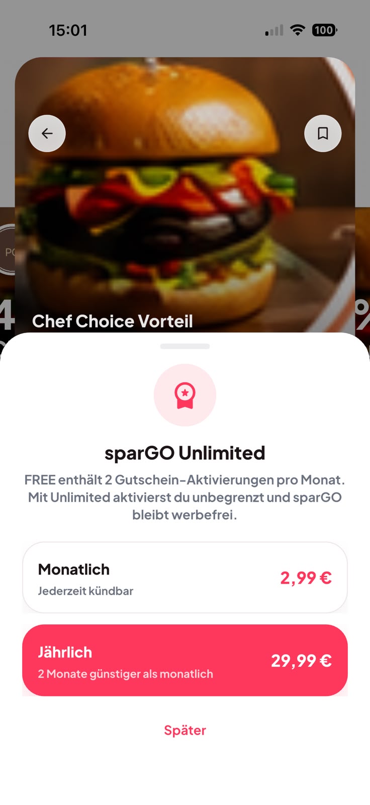 sparGO Unlimited Sheet